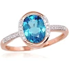Diamond Sky Jewelry Auksinis žiedas su deimantais ir topazais „Femme Fatale“