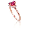 Diamond Sky Jewelry Auksinis žiedas su deimantais ir rubinais „Imperatoriaus Karūna II“