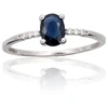 Diamond Sky Jewelry Auksinis žiedas su deimantais ir safyrais „Grakštumas IV“