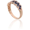 Diamond Sky Jewelry Auksinis žiedas su deimantais ir safyrais „Aukso Raštas XVI“