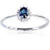 Diamond Sky Jewelry Auksinis žiedas su deimantais ir safyrais „Ferro“