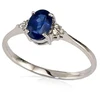 Diamond Sky Jewelry Auksinis žiedas su deimantais ir safyrais „Grakštumas“