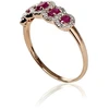 Diamond Sky Jewelry Auksinis žiedas su deimantais ir rubinais „Jenny II“