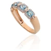 Diamond Sky Jewelry Auksinis žiedas su deimantais ir topazais „Žydra Karūna“
