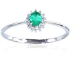 Diamond Sky Jewelry Auksinis žiedas su deimantais ir smaragdais „Ferro II“