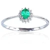 Diamond Sky Jewelry Auksinis žiedas su deimantais ir smaragdais „Ferro II“