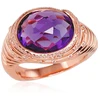 Diamond Sky Jewelry Auksinis žiedas su deimantais ir ametistais „Lourdes“