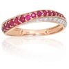 Diamond Sky Jewelry Auksinis žiedas su deimantais ir rubinais „Roxana IV“
