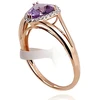 Diamond Sky Jewelry Auksinis žiedas su deimantais ir ametistais „Princess III“