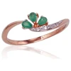 Diamond Sky Jewelry Auksinis žiedas su deimantais ir smaragdais „Imperatoriaus Karūna V“