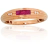 Diamond Sky Jewelry Auksinis žiedas su deimantais ir rubinais „Odette II“