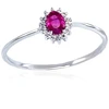 Diamond Sky Jewelry Auksinis žiedas su deimantais ir rubinais „Ferro III“