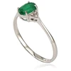 Diamond Sky Jewelry Auksinis žiedas su deimantais ir smaragdais „Grakštumas III“