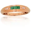 Diamond Sky Jewelry Auksinis žiedas su deimantais ir smaragdais „Odette III“