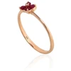 Diamond Sky Jewelry Auksinis žiedas su deimantais ir rubinais „Raudonasis Žiedas“