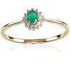 Diamond Sky Jewelry Auksinis žiedas su deimantais ir smaragdais „Ferro VIII“
