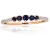 Diamond Sky Jewelry Auksinis žiedas su deimantais ir safyrais „Damaris“