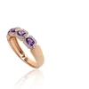Diamond Sky Jewelry Auksinis žiedas su deimantais ir ametistais „Žvaigždžių Karūna“