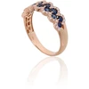 Diamond Sky Jewelry Auksinis žiedas su deimantais ir safyrais „Aukso Raštas XVI“