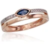 Diamond Sky Jewelry Auksinis žiedas su deimantais ir safyrais „Dangaus Dovana V“