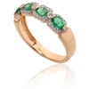 Diamond Sky Jewelry Auksinis žiedas su deimantais ir smaragdais „Smaragdo Gralis“