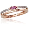 Diamond Sky Jewelry Auksinis žiedas su deimantais ir rubinais „Dangaus Dovana IV“