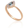 Diamond Sky Jewelry Auksinis žiedas su deimantais ir topazais „Aleksandrija V“