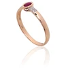 Diamond Sky Jewelry Auksinis žiedas su deimantais ir rubinais „Grakštumas XI“