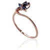 Diamond Sky Jewelry Auksinis žiedas su deimantais ir safyrais „Crystallite III“