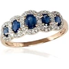 Diamond Sky Jewelry Auksinis žiedas su deimantais ir safyrais „Jenny“