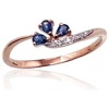 Diamond Sky Jewelry Auksinis žiedas su deimantais ir safyrais „Imperatoriaus Karūna IV“