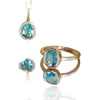 Diamond Sky Jewelry Auksinis žiedas su deimantais ir topazais „Femme Fatale“