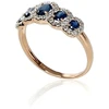 Diamond Sky Jewelry Auksinis žiedas su deimantais ir safyrais „Jenny“