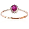 Diamond Sky Jewelry Auksinis žiedas su deimantais ir rubinais „Ferro VII“