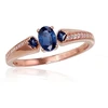 Diamond Sky Jewelry Auksinis žiedas su deimantais ir safyrais „Misa II“