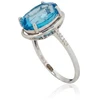 Diamond Sky Jewelry Auksinis žiedas su deimantais ir topazais „Adele III“