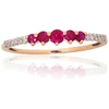 Diamond Sky Jewelry Auksinis žiedas su deimantais ir rubinais „Damaris II“