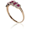 Diamond Sky Jewelry Auksinis žiedas su deimantais ir rubinais „Jenny II“