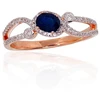 Diamond Sky Jewelry Auksinis žiedas su deimantais ir safyrais „Je t'aime III“