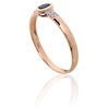 Diamond Sky Jewelry Auksinis žiedas su deimantais ir safyrais „Grakštumas XII“