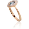 Diamond Sky Jewelry Auksinis žiedas su deimantais ir topazais „Vandenyno Spindesys“