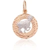 Diamond Sky Jewelry Auksinis zodiako ženklo pakabukas „Avinas VII“
