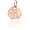 Diamond Sky Jewelry Auksinis zodiako ženklo pakabukas „Žuvys V“