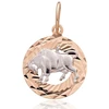 Diamond Sky Jewelry Auksinis zodiako ženklo pakabukas „Jautis V“