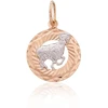 Diamond Sky Jewelry Auksinis zodiako ženklo pakabukas „Avinas VII“