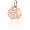 Diamond Sky Jewelry Auksinis zodiako ženklo pakabukas „Žuvys V“