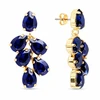 Diamond Sky Jewelry Auskarai „Amber II (Dark Indigo)“ su Preciosa® kristalais