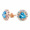 Diamond Sky Jewelry Auskarai „Bermuda Triangle IV (Aquamarine Mėlyna)“ su Swarovski® kristalais
