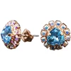 Diamond Sky Jewelry Auskarai „Bermuda Triangle IV (Aquamarine Mėlyna)“ su Swarovski® kristalais