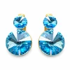 Diamond Sky Jewelry Auskarai „Clarice IV (Aquamarine Mėlyna)“ su Swarovski® kristalais